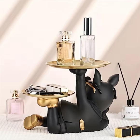 New French Bulldog Statue, Jewelry Storage And Tray - Picture 2 of 7